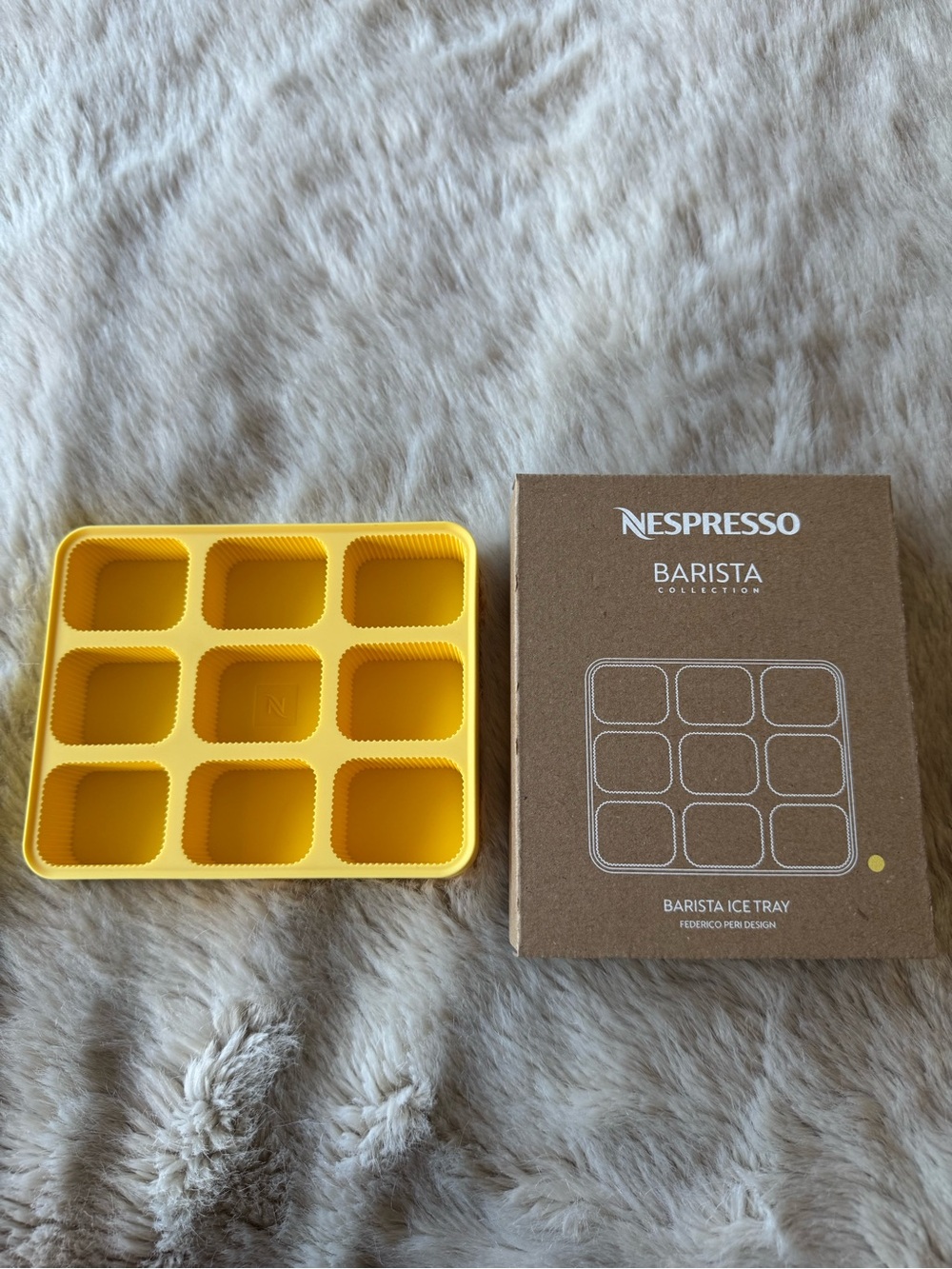 Nespresso Barista Silicone Ice Tray in Bright Yellow